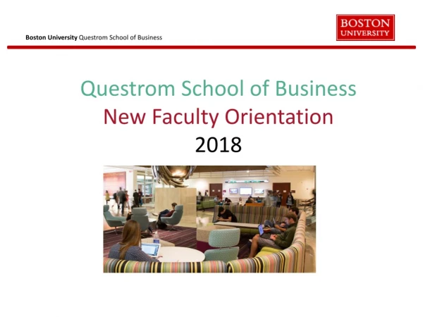 Questrom School of Business New Faculty Orientation 2018