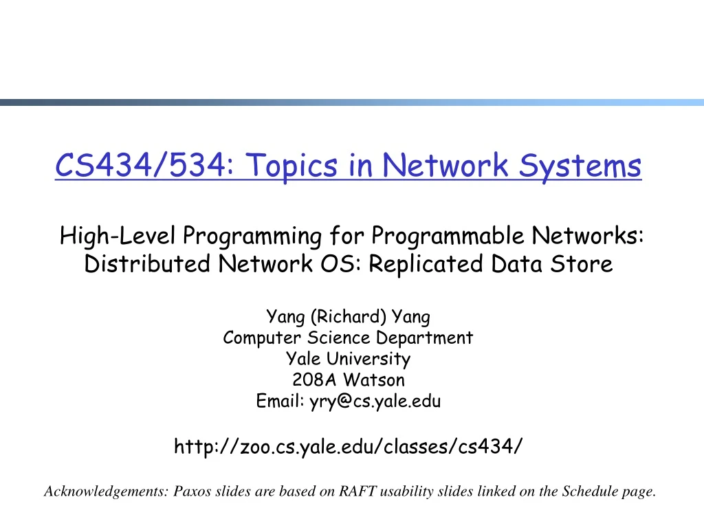 cs43 4 53 4 topics in network systems high level