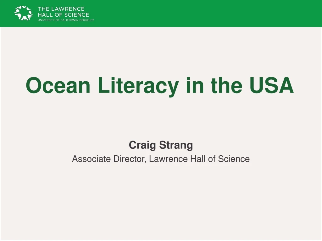 ocean literacy in the usa