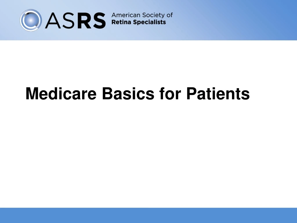 medicare basics for patients