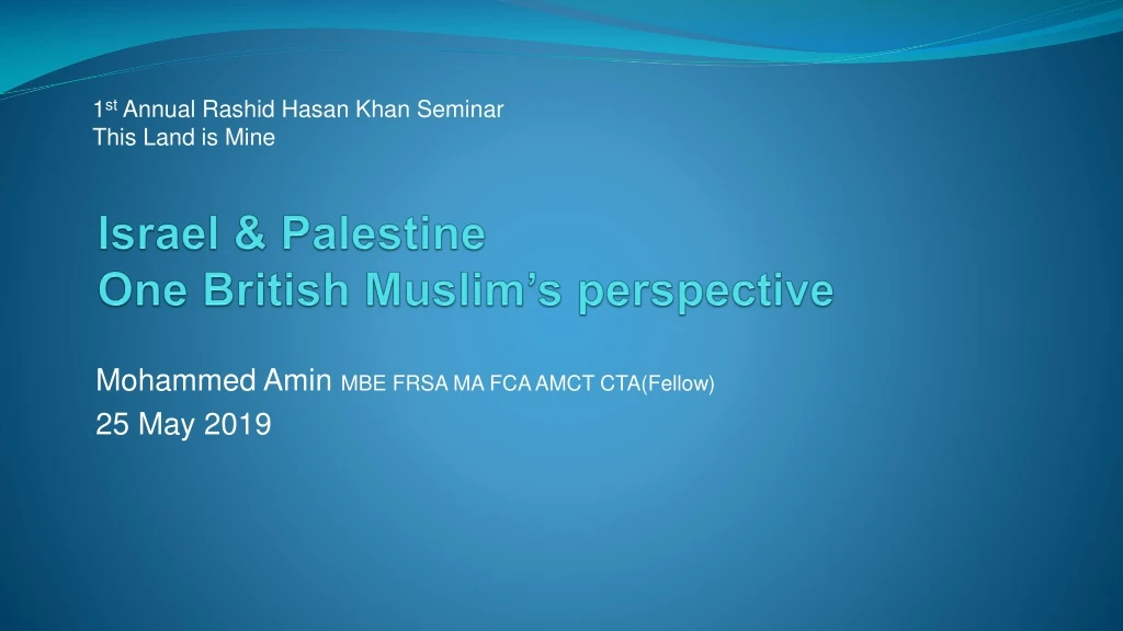 israel palestine one british muslim s perspective