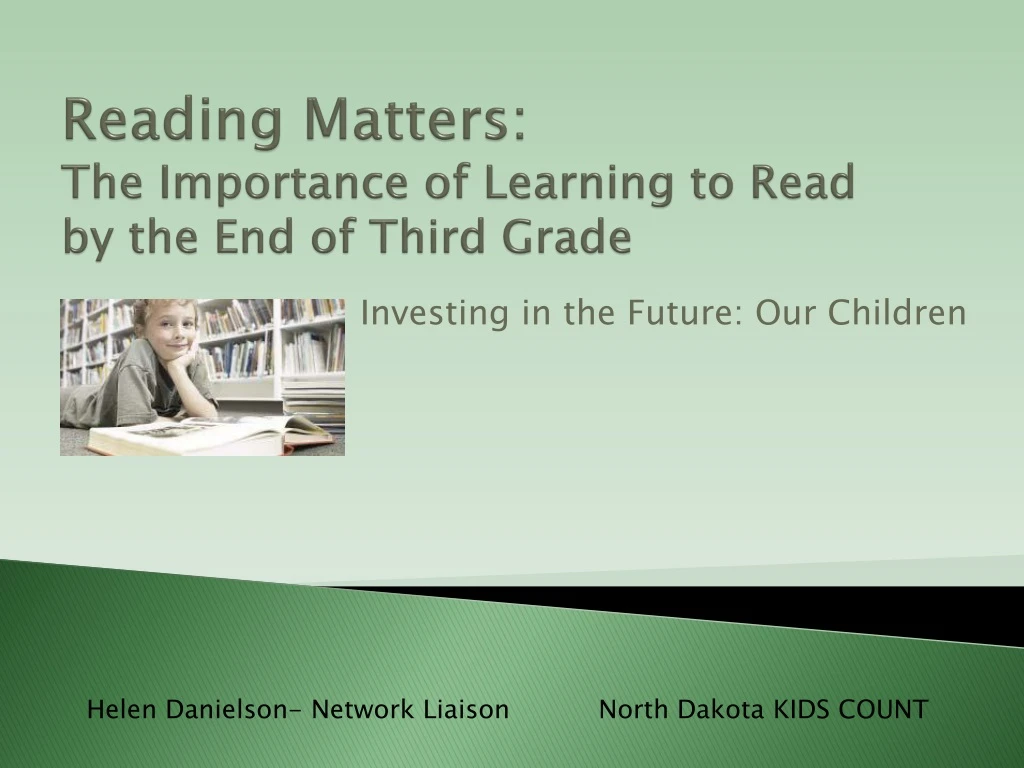 reading matters the importance of learning to read by the end of third grade