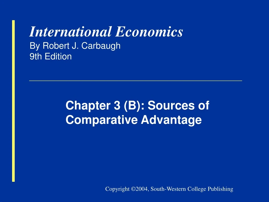 international economics by robert j carbaugh 9th edition