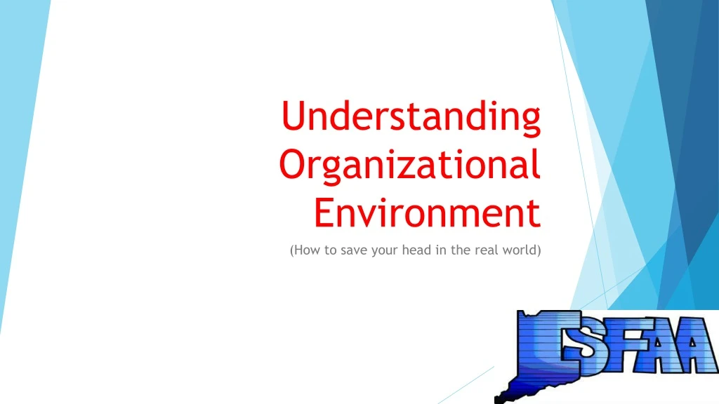 understanding organizational environment