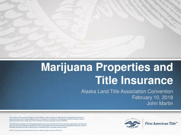 Marijuana Properties and Title Insurance