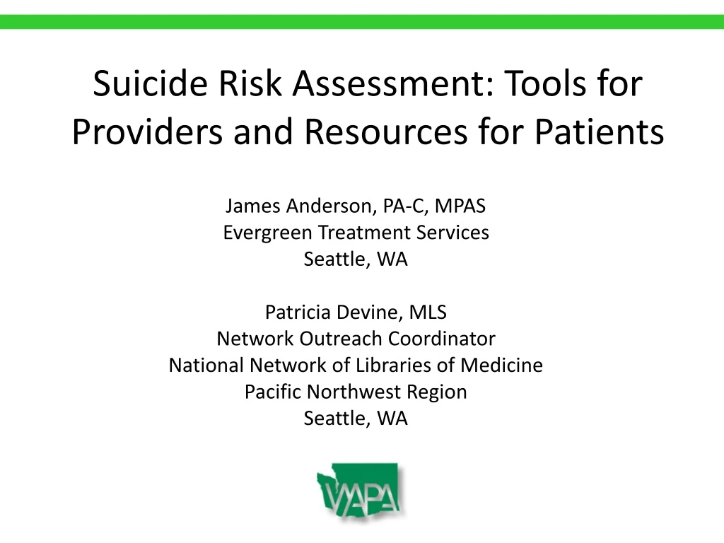 suicide risk assessment tools for providers and resources for patients