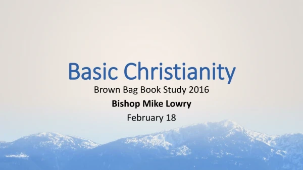 Basic Christianity