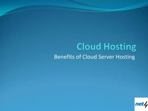 Cloud Hosting - Benefits of Cloud Server Hosting