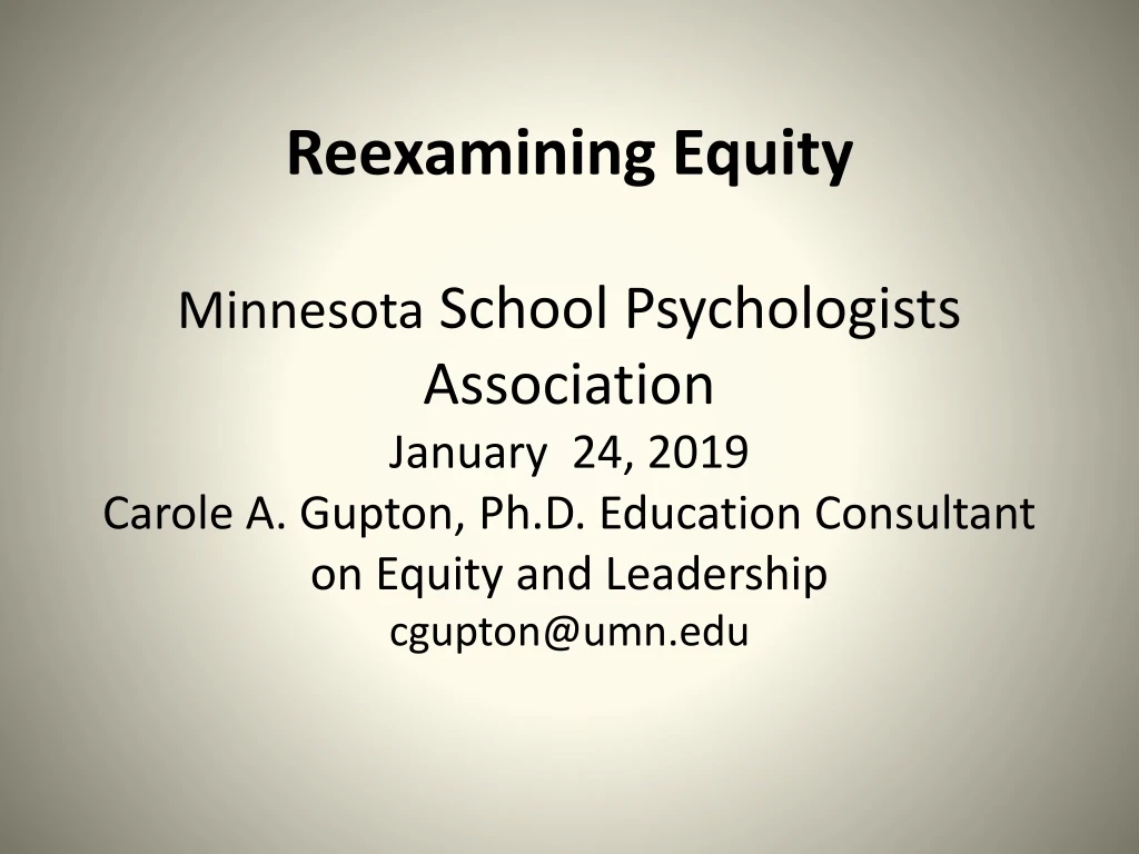 reexamining equity minnesota school psychologists
