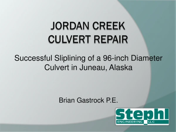 Jordan Creek Culvert Repair