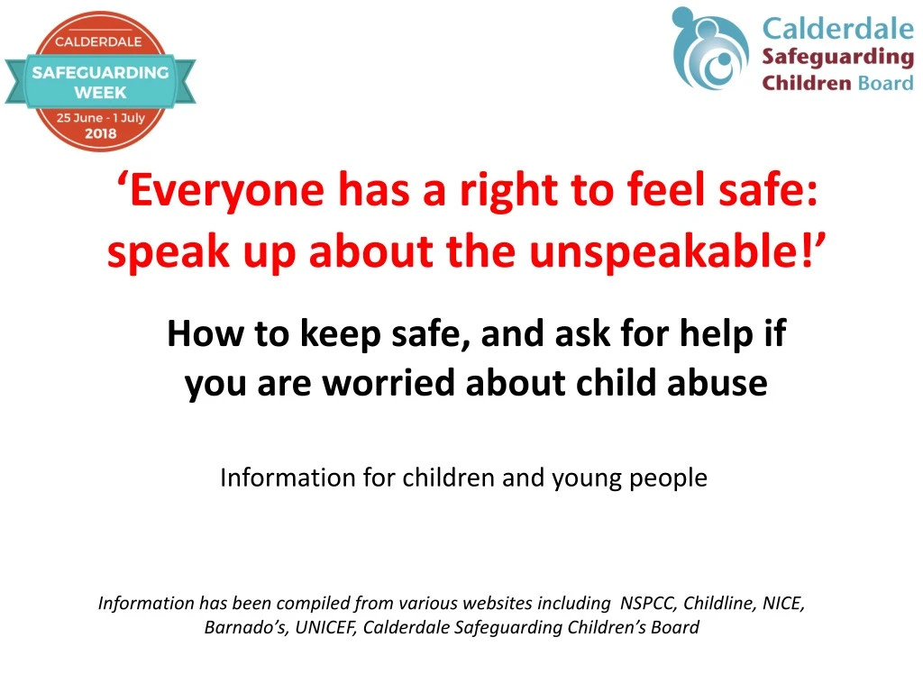 how to keep safe and ask for help if you are worried about child abuse