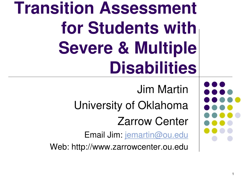 transition assessment for students with severe multiple disabilities
