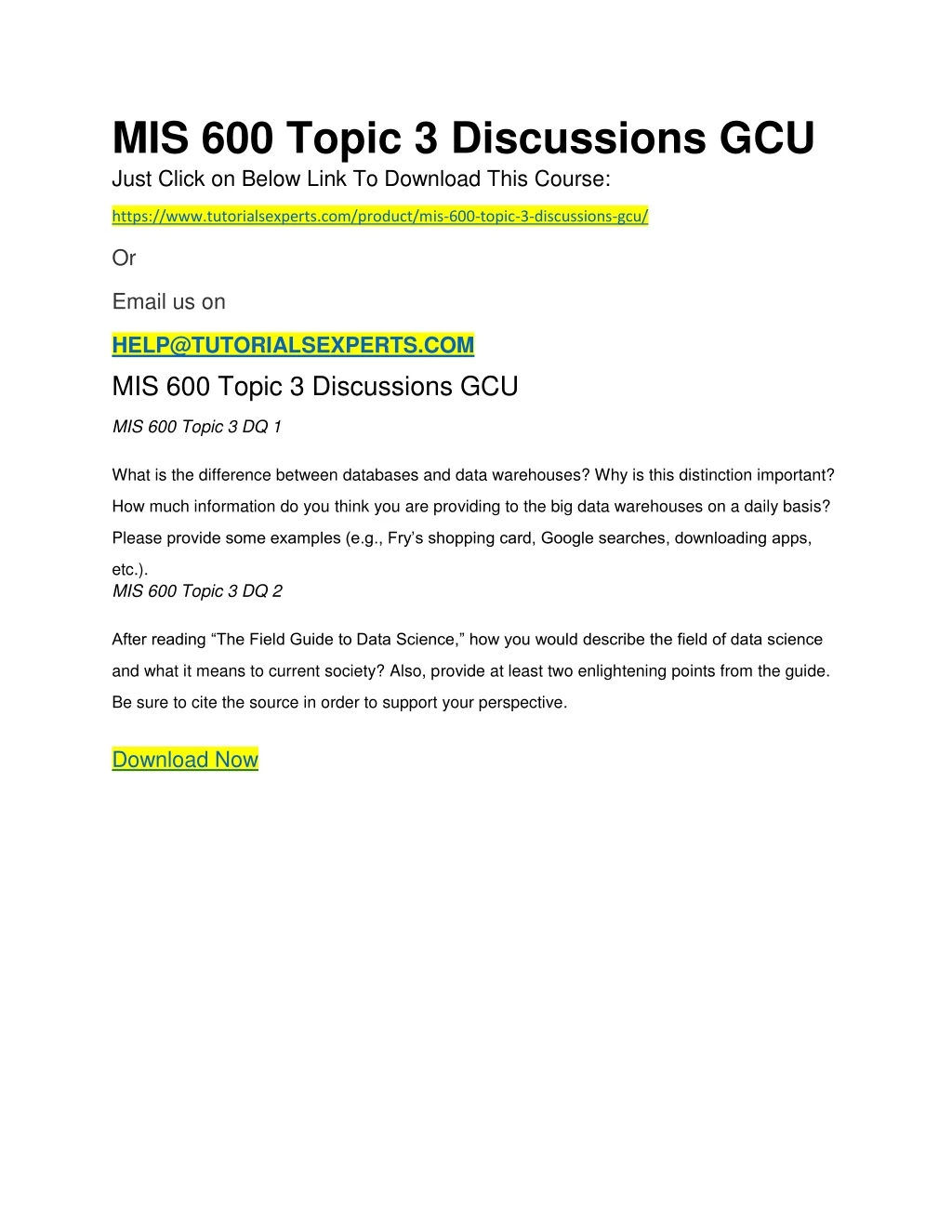 mis 600 topic 3 discussions gcu just click