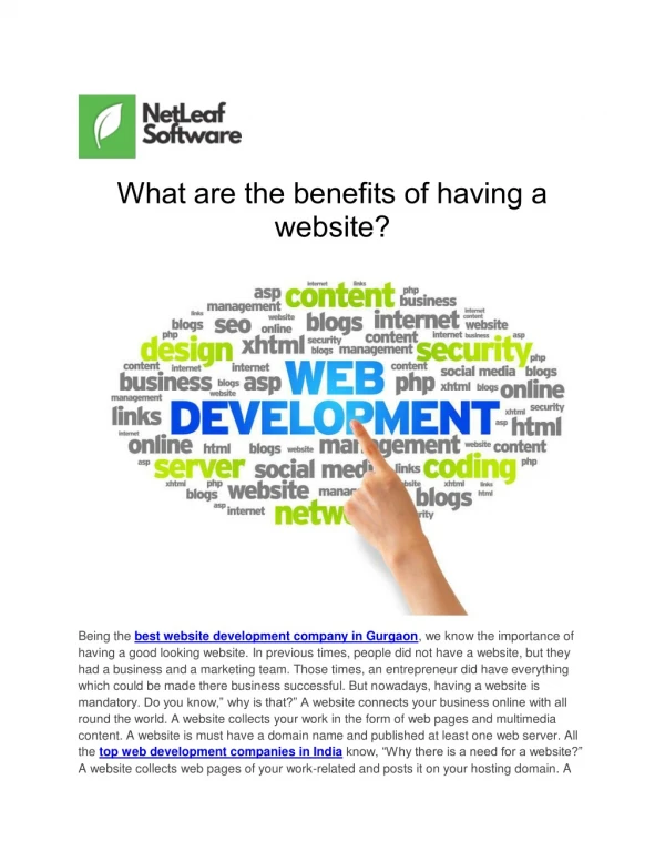 What are the benefits of having a website?