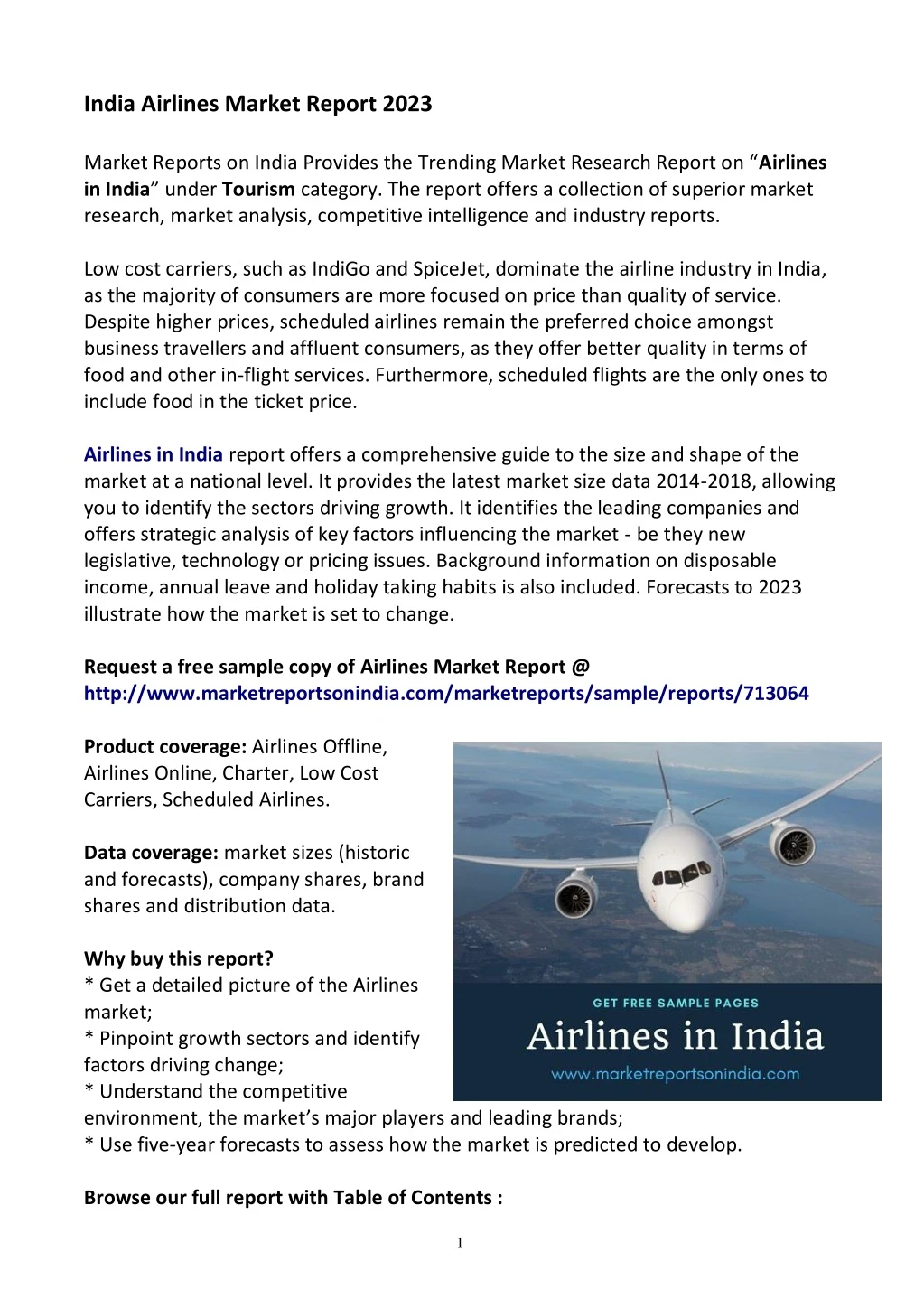 india airlines market report 2023 market reports