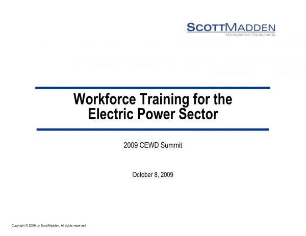 Workforce Training for the Electric Power Sector