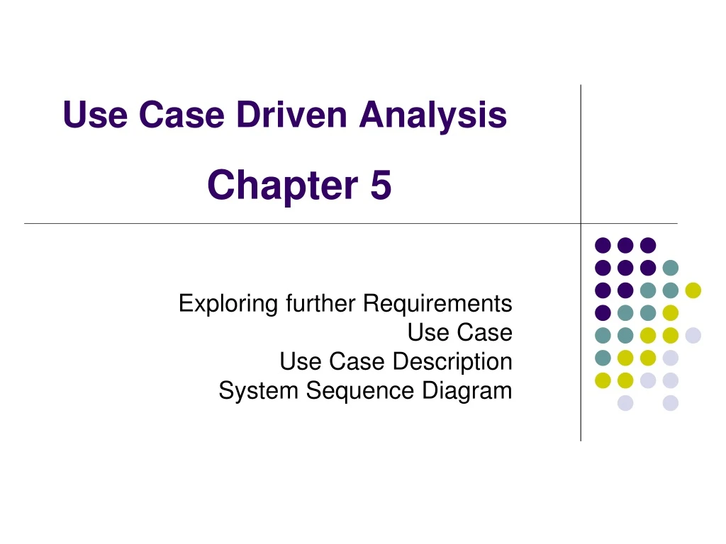 use case driven analysis