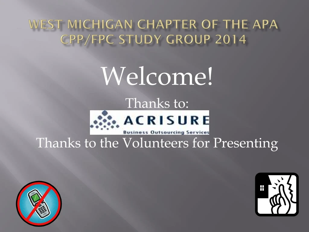 west michigan chapter of the apa cpp fpc study group 2014