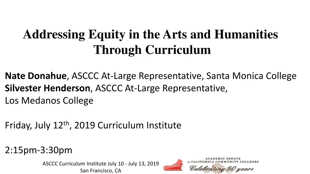 addressing equity in the arts and humanities