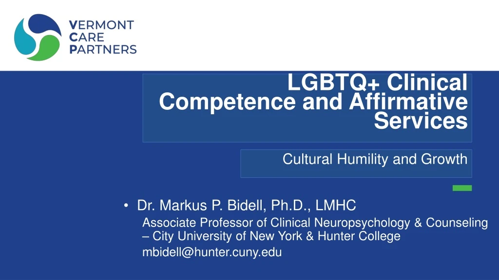 lgbtq clinical competence and affirmative services