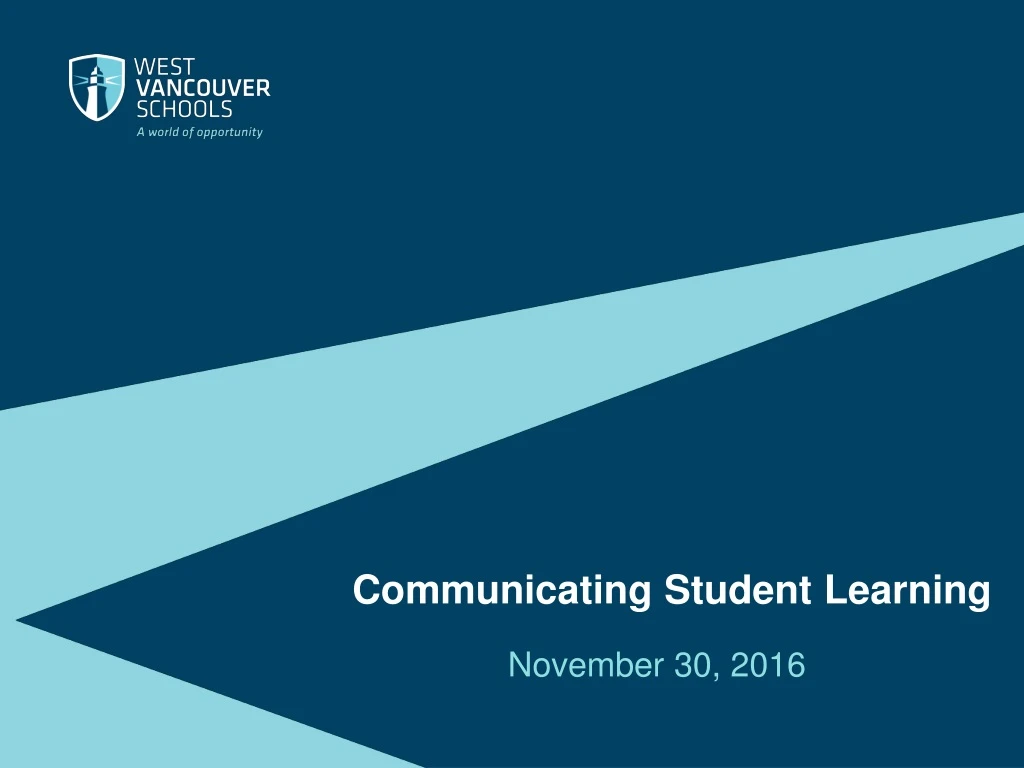 communicating student learning