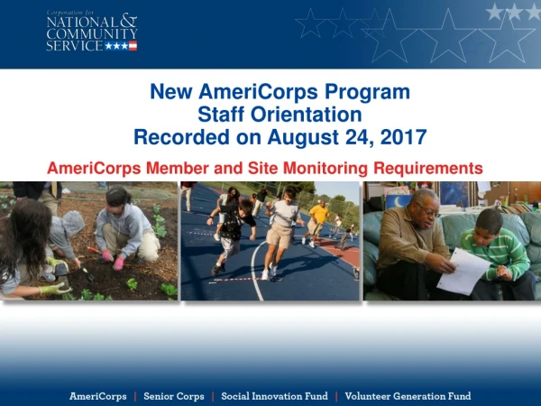 New AmeriCorps Program Staff Orientation Recorded on August 24, 2017