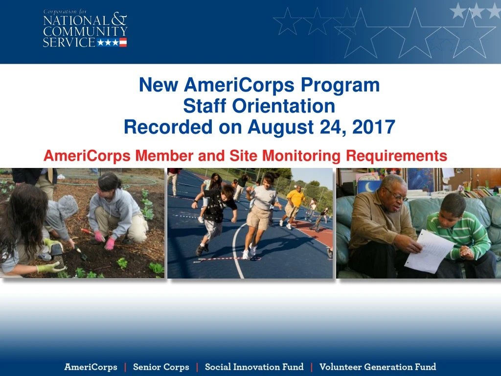 new americorps program staff orientation recorded on august 24 2017