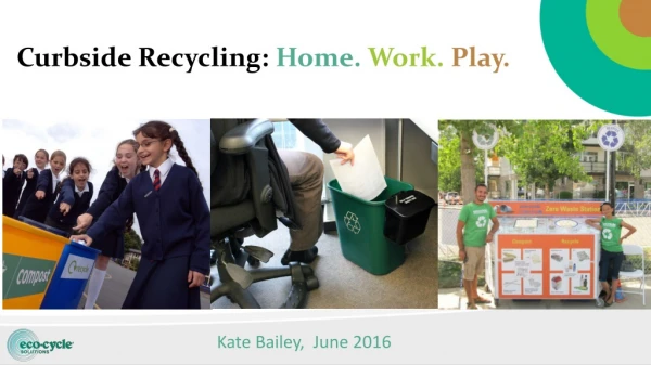 Curbside Recycling: Home. Work. Play.