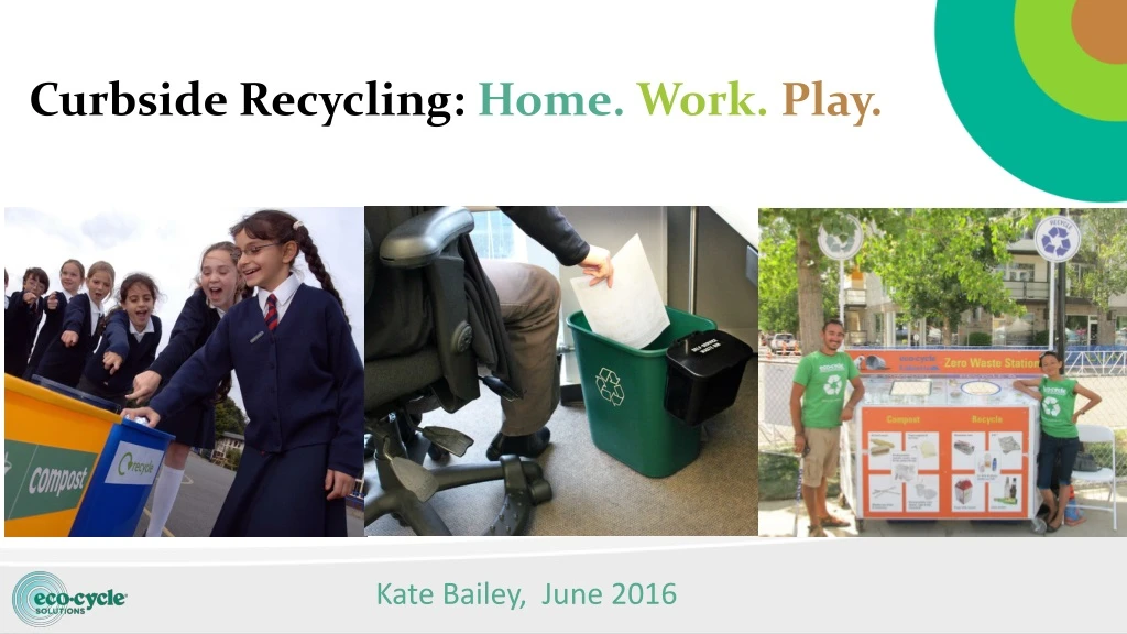 curbside recycling home work play