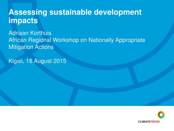Assessing sustainable development impacts
