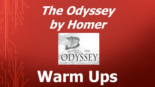 The Odyssey by Homer Warm Ups