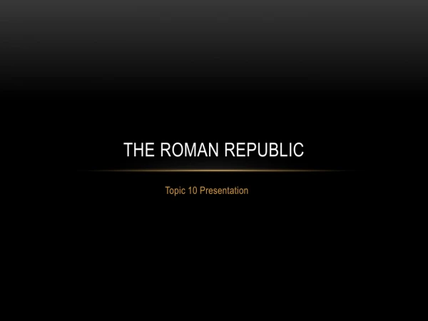 The roman republic