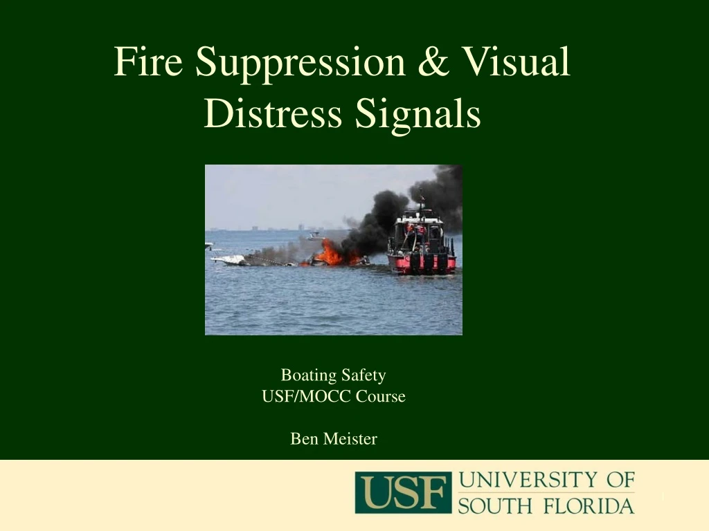 fire suppression visual distress signals