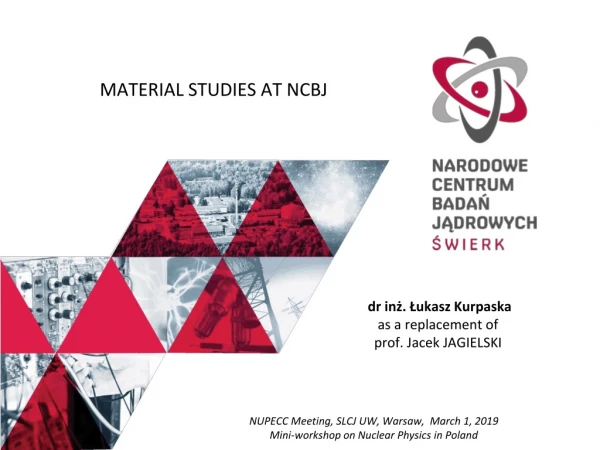 MATERIAL STUDIES AT NCBJ