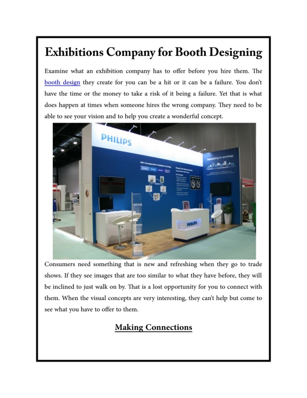 Exhibitions Company for Booth Designing