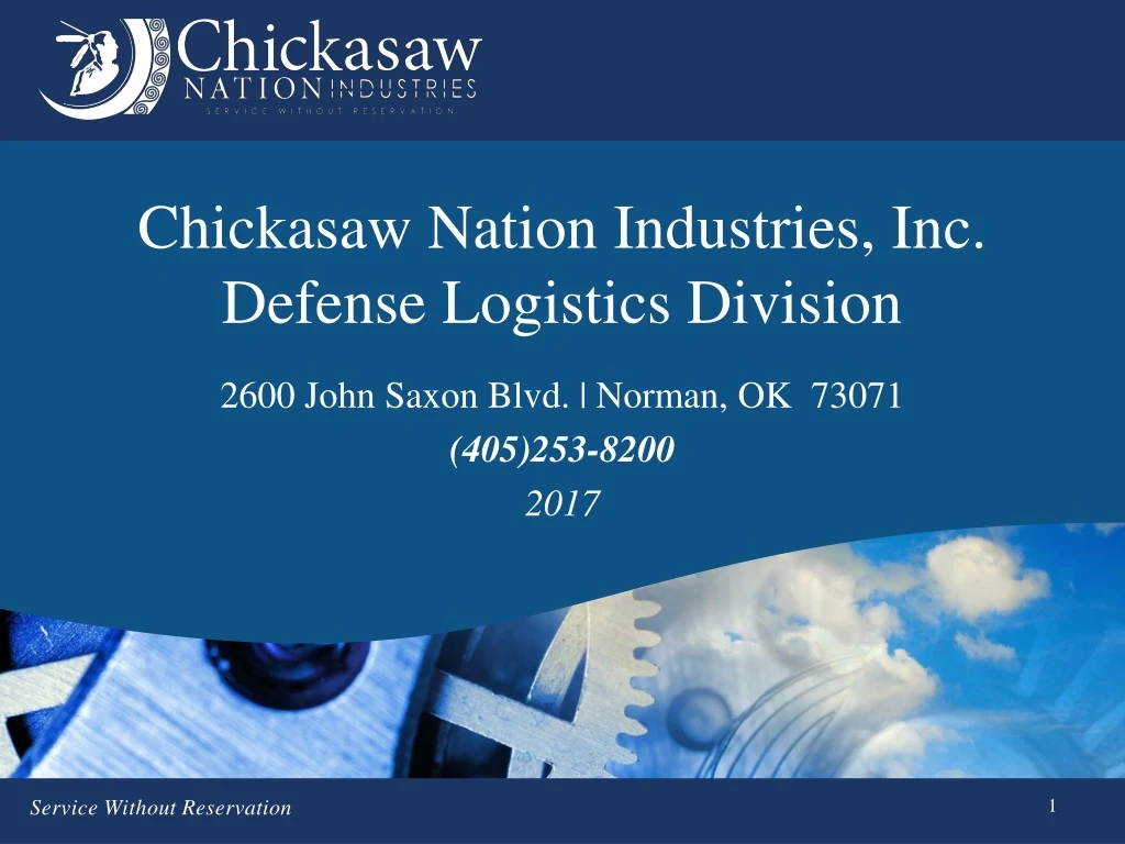 chickasaw nation industries inc defense logistics division