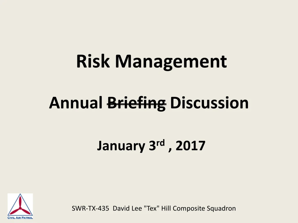 annual briefing discussion