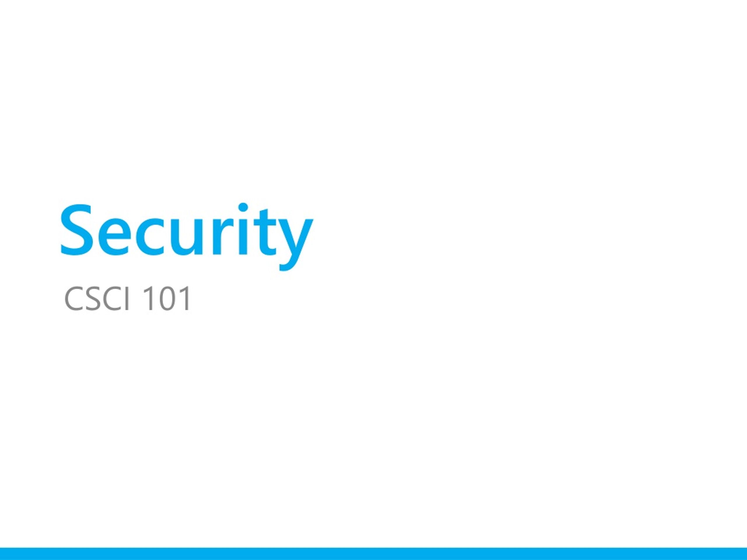 Security - slide 1