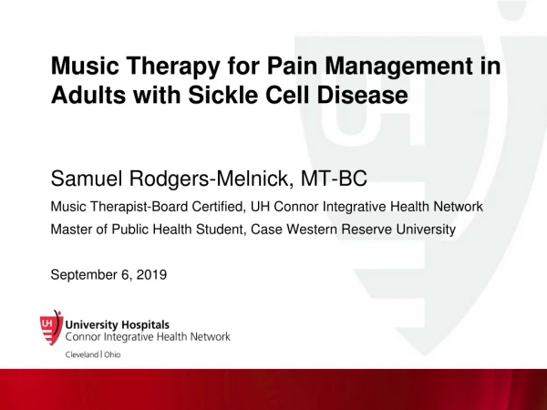 Music Therapy for Pain Management in Adults with Sickle Cell Disease