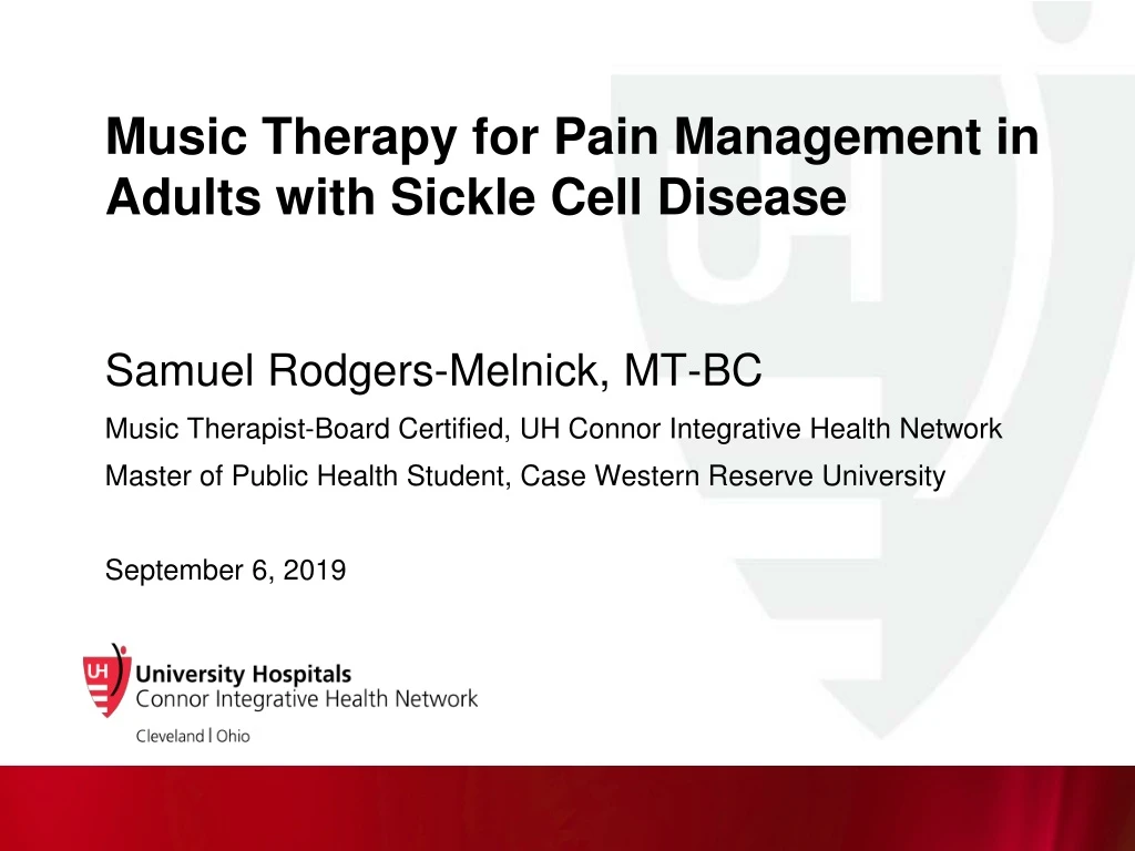 music therapy for pain management in adults with sickle cell disease