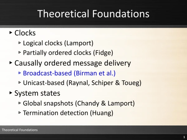 Theoretical Foundations