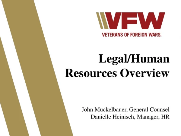 Legal/Human Resources Overview