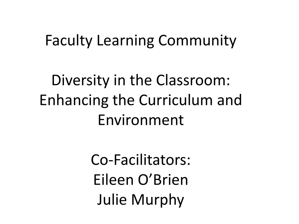 faculty learning community diversity
