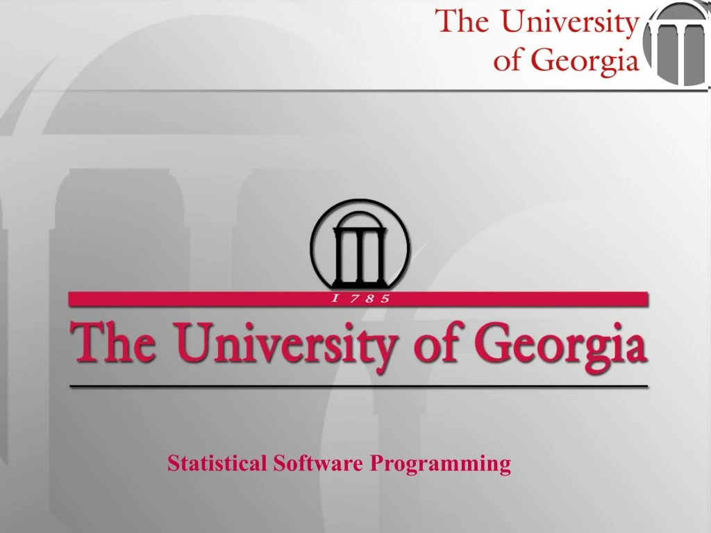 statistical software programming