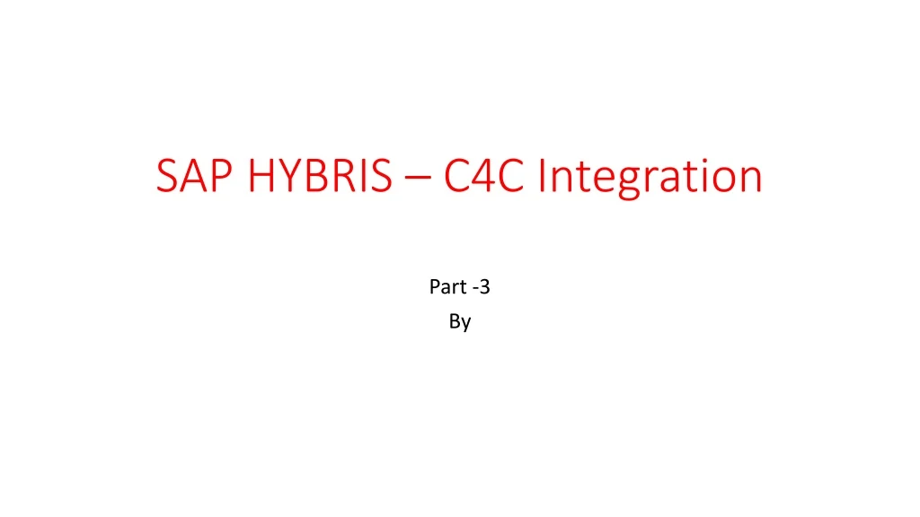 sap hybris c4c integration