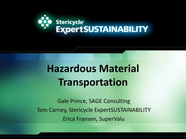 Hazardous Material Transportation