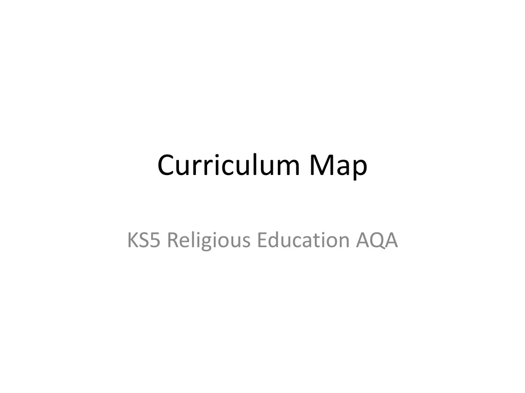 curriculum map