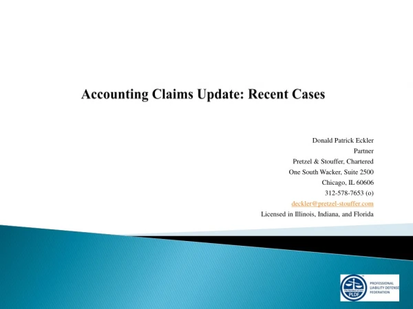 Accounting Claims Update: Recent Cases