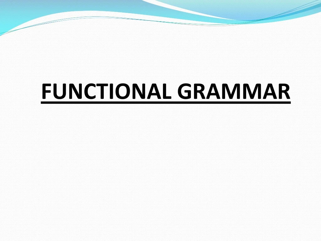 functional grammar