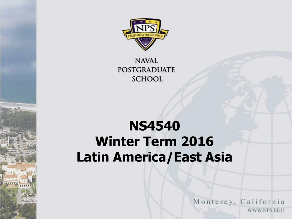 ns4540 winter term 2016 latin america east asia